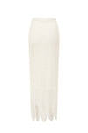 SWAYING/KNIT float detail skirt SW24SS3B01 white